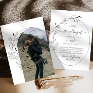 Invitación Modern Calligraphy Wedding Invitation