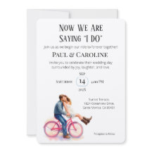 Modern Casual Romantic Couple Wedding Illustration