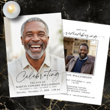 Modern Celebration of Life Photo Memorial