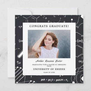 Invitación Modern Chemistry Background Elements Graduation