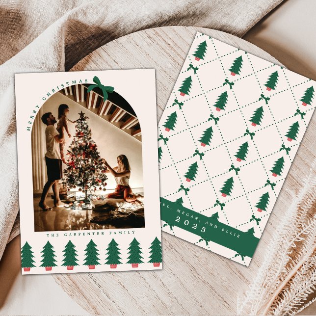 Invitación Modern Christmas Tree Photo Card (Subido por el creador)