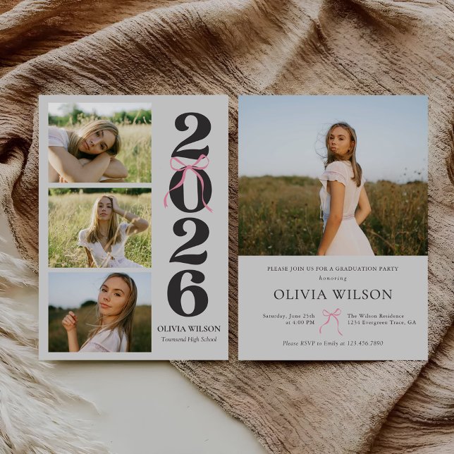 Invitación Modern Class of 2026 Photo Graduation Party (Subido por el creador)