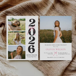 Invitación Modern Class of 2026 Photo Graduation Party