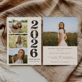 Invitación Modern Class of 2026 Photo Graduation Party