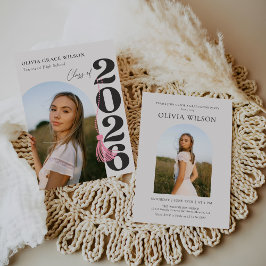 Invitación Modern Class of 2026 Photo Graduation Party