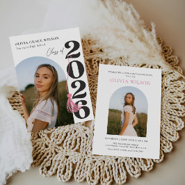 Invitación Modern Class of 2026 Photo Graduation Party