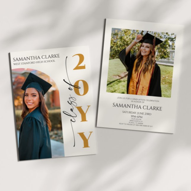 Invitación Modern Class Year Photo Arch Graduation Party (Subido por el creador)