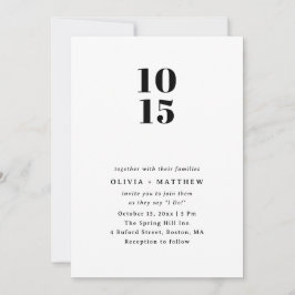 Invitación Modern Clean Minimalist Wedding | Photo + QR Code