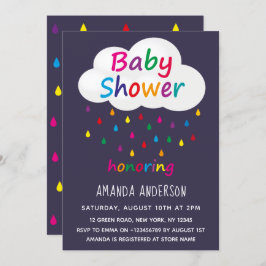 Invitación Modern Colorful Boy Baby Shower