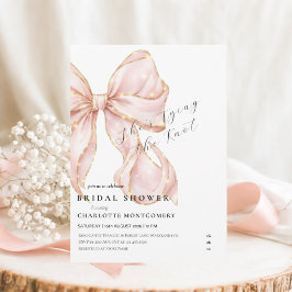 Invitación Modern Coquette Pink Bow Bridal Shower