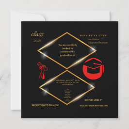 Invitación Modern Customizable Graduation Invitation   