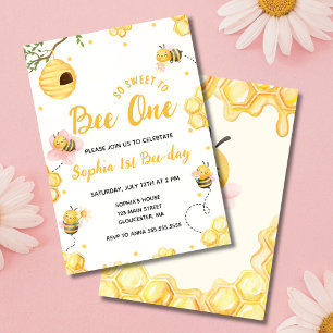 Invitación Modern Cute Es tan dulce ser el primer cumpleaños