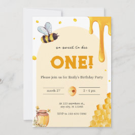 Invitación Modern Cute Es tan dulce ser el primer cumpleaños