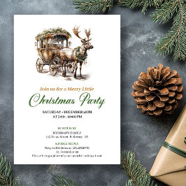 Invitación Modern Earthy Colors Christmas Deer Celebration