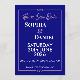 Invitación Modern Editable Wedding Save The Date Card