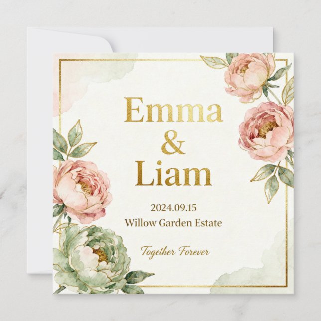 Invitación Modern Elegance Wedding Invitation (Anverso)