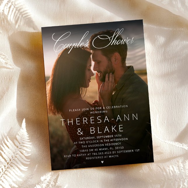Invitación Modern Elegant Couple's Shower Simple (Subido por el creador)