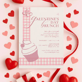 Invitación Modern Elegant Cute Pink Typography Galentines Day