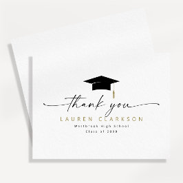 Invitación Modern Elegant Graduation Thank You Note Card