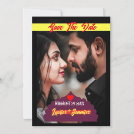 Invitación Modern Elegant Photo Text personaliza la maleza