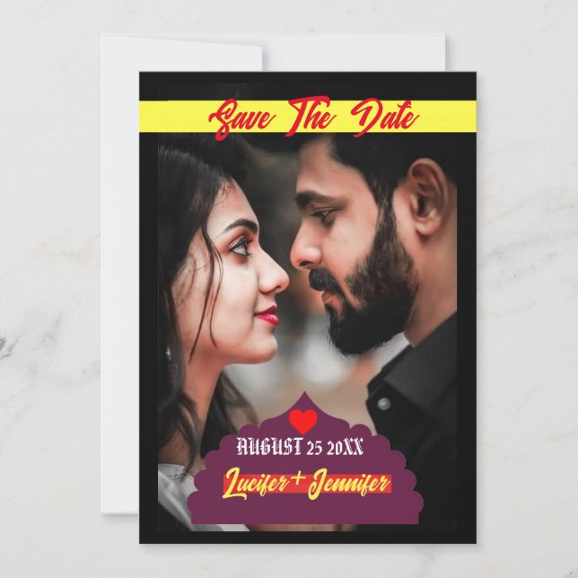 Invitación Modern Elegant Photo Text personaliza la maleza (Anverso)