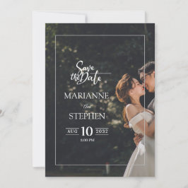 Invitación Modern Elegant Script Custom Photo Wedding 