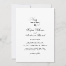 Modern Elegant Script Monogram Wedding