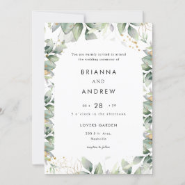 Invitación Modern Eucalyptus Wedding Invitation Einladung