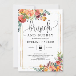 Invitación Modern Fall marigold brunch abd bubbubbuly Invitac