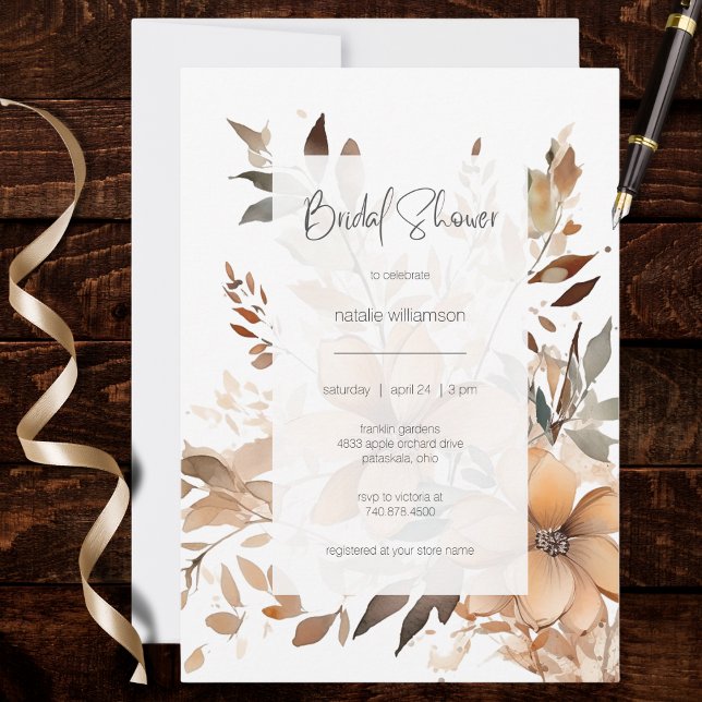Invitación Modern Floral Bridal Shower  (Subido por el creador)
