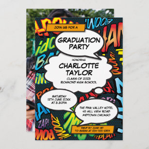 Invitación Modern Fun Graduation Party Class of 2022 Photo
