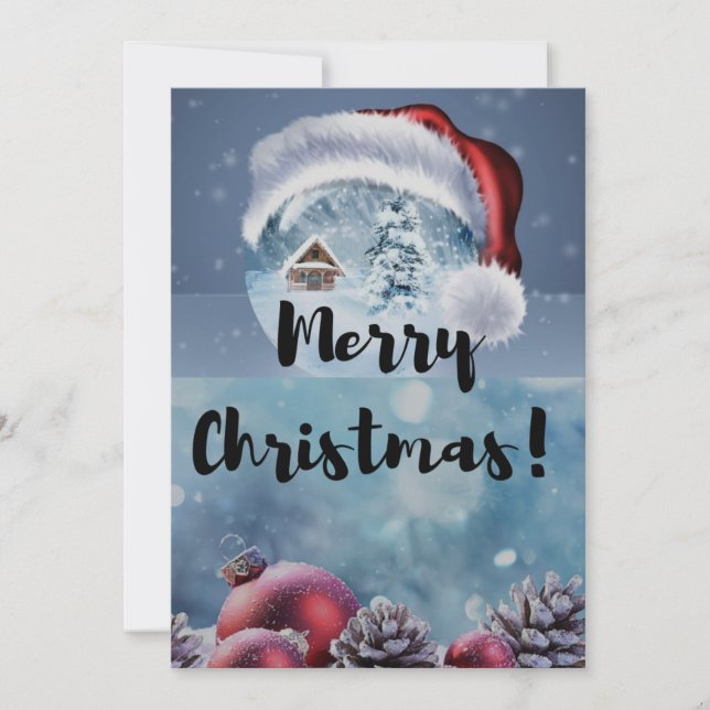 Invitación Modern funny cute Christmas reindeer      (Anverso)