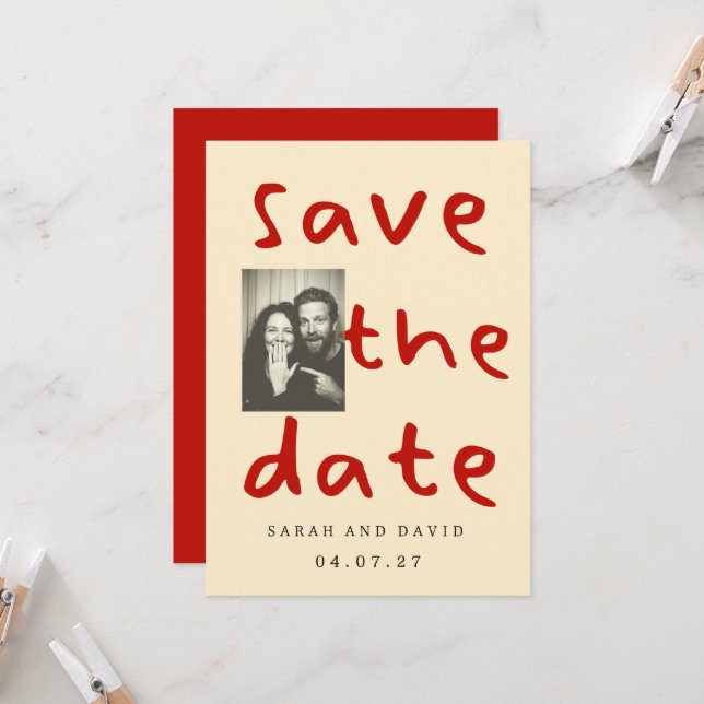 Invitación Modern Funny Minimal Photo (Anverso/Reverso In Situ)