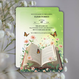 Invitación Modern Garden Storybook Floral Baby Shower