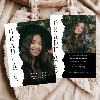Invitación Modern Graduate Photo Magazine Graduation Party