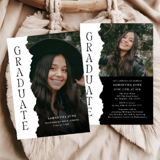 Invitación Modern Graduate Photo Magazine Graduation Party
