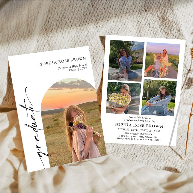 Invitación Modern Graduation Announcement Invitation (Subido por el creador)