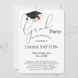 Invitación Modern Graduation Celebration 