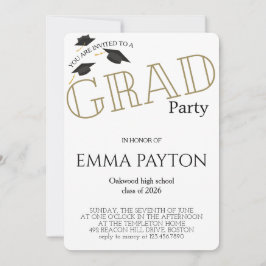 Invitación Modern Graduation Celebration 