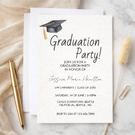 Invitación Modern Graduation Invitation Template