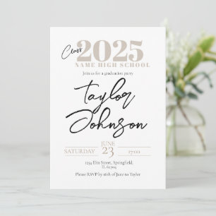 Invitación Modern Graduation Party Invitation