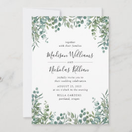 Invitación Modern Greenery | Marco Botánico Boda