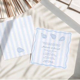 Invitación Modern Handwritten Oyster Roast Coed Bridal Shower