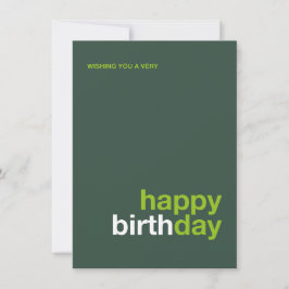 Invitación Modern Happy Birthday Card – Minimal Design