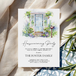 Invitación Modern Housewarming Party Simple Watercolor