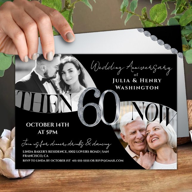 Invitación Modern Iconic 60th Wedding Anniversary (Subido por el creador)