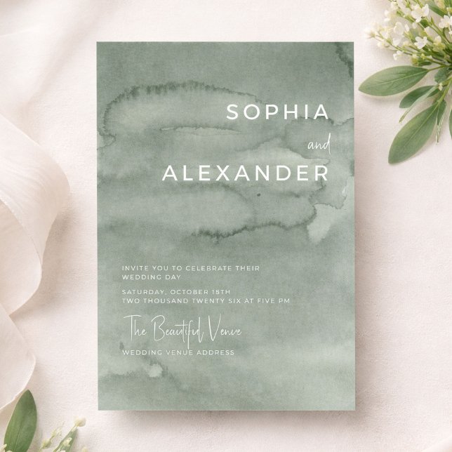Invitación Modern Invitation Watercolor Wedding.   (Subido por el creador)