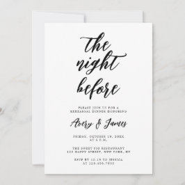 Invitación Modern La Noche Antes De La Cena Del Ensayo