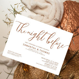 Invitación Modern La Noche Antes Del Ensayo Boda