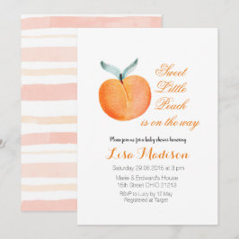 Invitación Modern Little Peach está en camino de Baby Shower
